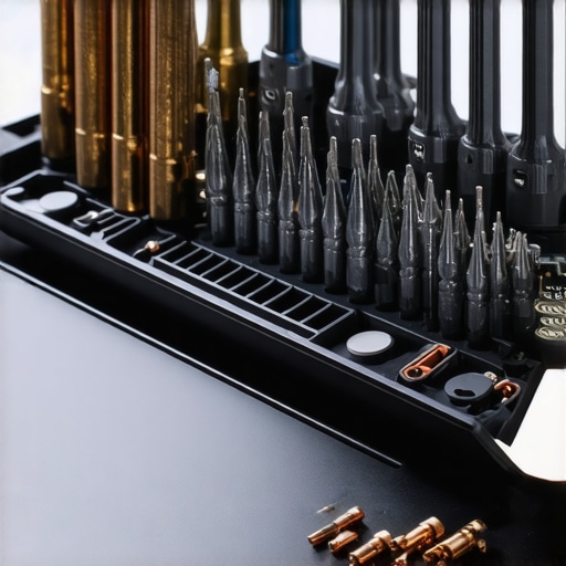A technician using a specialized screwdriver kit to maintain a high-performance laptop.