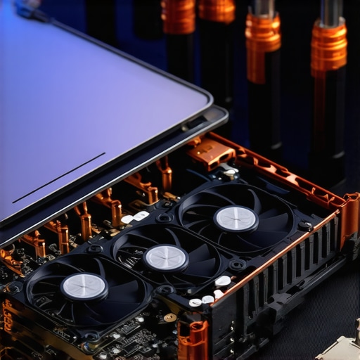Close up of laptop maintenance tools and internal cooling system
