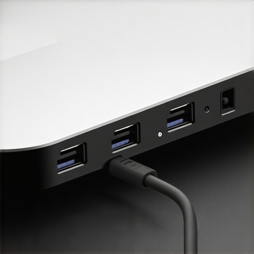 Close-up of a premium aluminum USB-C hub showing cooling fins for heat dissipation.
