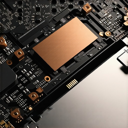 Professional Laptop Internal Components and Cooling System Close-up of accessible RAM slots and copper cooling pipes inside a high-quality business laptop.