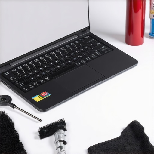A collection of essential tools for laptop maintenance and hardware care.