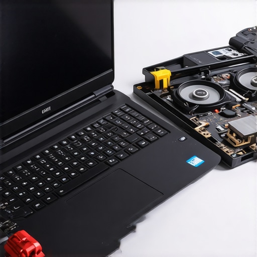 Close-up of precision tools and disassembled laptop on a repair mat