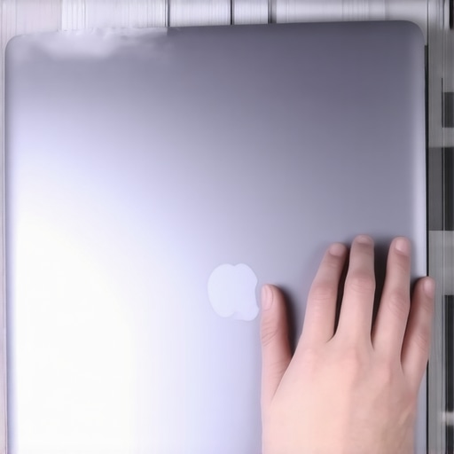 Step-by-step demonstration of the hinge method for applying a laptop skin perfectly.