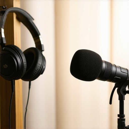 Professional Studio Grade Audio Gear High-quality studio headphones and a standalone microphone for gaming