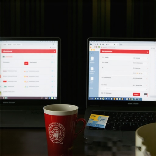 Stacking student discounts for better tech Close up of student ID card and laptop used for finding tech deals
