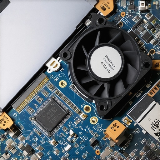 The Challenge of Maintaining Ultra-Thin Laptops Internal view of a slim laptop showing compact cooling components and dust buildup.