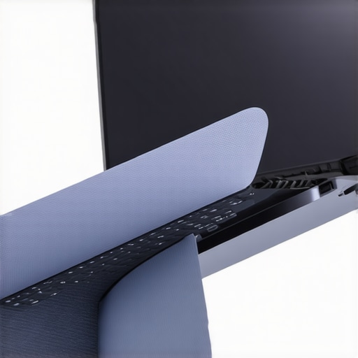 The Risk of Keyboard Covers on Thin Laptops A side view showing how a keyboard cover interferes with the closing mechanism of a modern laptop.
