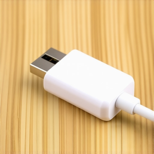 USB Data Blocker for Secure Charging A small USB-A data blocker connected to a charging cable to prevent juice jacking.
