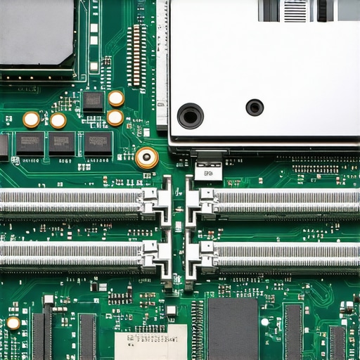 Upgradable Laptop Hardware Components Close-up of internal laptop components showing RAM slots and cooling system.