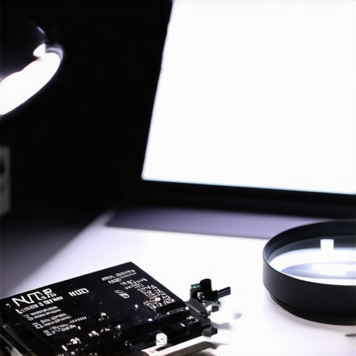 A person inspecting a new NVMe SSD for physical red flags and verifying specs with software.
